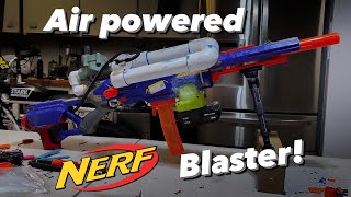 Making an Overpowered Self Inflating Nerf Sniper! (Built in Air compressor)