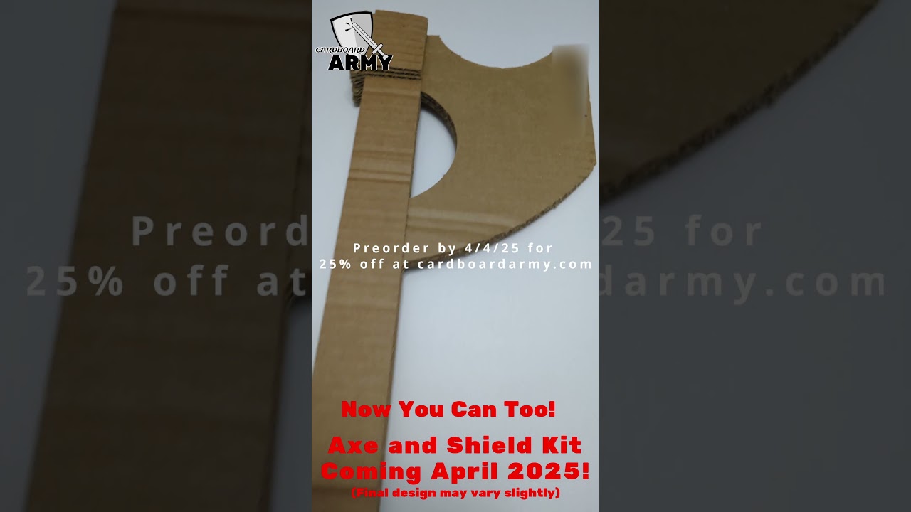 Let's Get chopping!  Battle Axe and Shield Kit by Cardboard Army! 