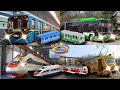 Городской транспорт и Железная дорога развивающее видео. Вагон Метро и Поезда для детей игрушки