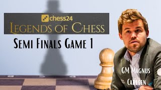 GM Svidler - GM Carlsen | Game 1 Semi Finals LEGENDS OF CHESS 2020#chess