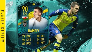 90 MOMENTS RAMSEY REVIEW! 5 STAR WEAK FOOT! FIFA 20 Player Moments Aaron Ramsey Player Review