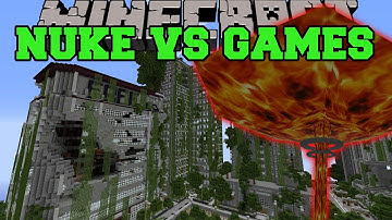 NUKE MOD VS SURVIVAL GAMES - Minecraft Mods Vs Maps - (Bombers and Nukes)
