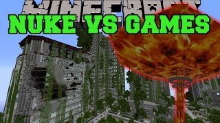 NUKE MOD VS SURVIVAL GAMES  Minecraft Mods Vs Maps  (Bombers and Nukes)