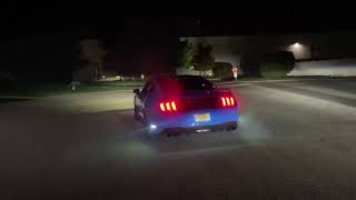 S550 Mustang doing donuts