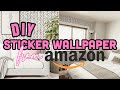 How to apply peel and stick wallpaper  attempting diy sticker wallpaper