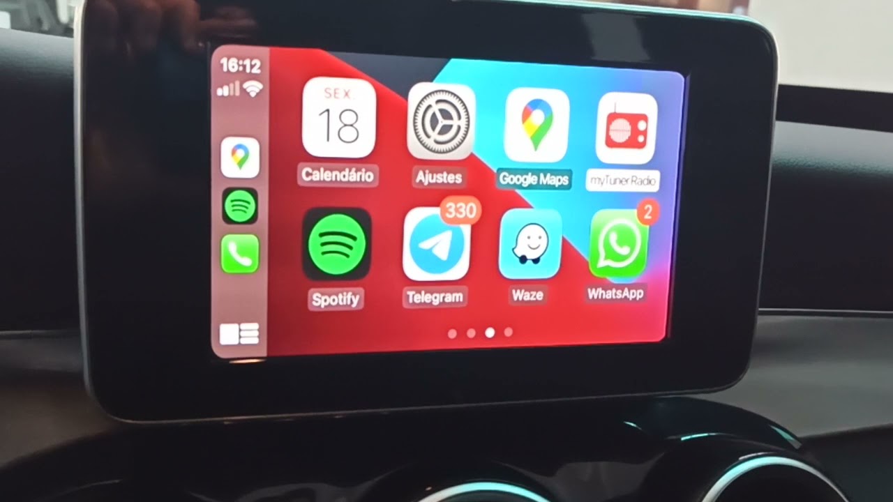 Mercedes C180 Station Wagon 2015 - Instalação Apple CarPlay + Android Auto - ArtsomAuto