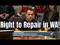 Louis Rossmann Right to Repair testimony in Washington SB 5799