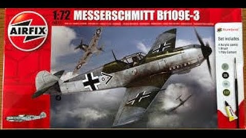 Whats In The Box Lidl Airfix A68205 1/72 Messerschmitt Bf109E-3 Starter Set