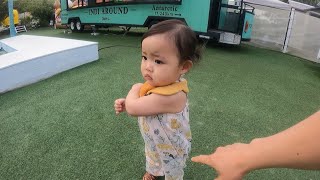 [SUB] I said it was time to go back, and my daughter was upset.💢 (Korean baby's first camping 🏕)