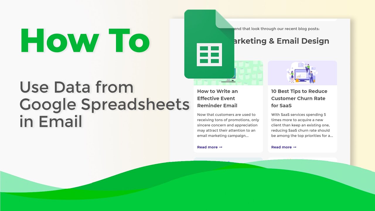 Come Utilizzare i Dati di Google Spreadsheets nelle Email con Stripo