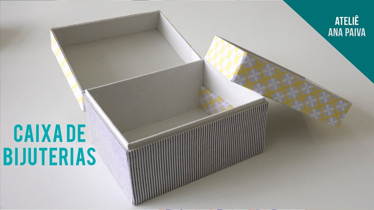 Caixa de Bijuteria - Cartonagem | Ateliê Ana Paiva