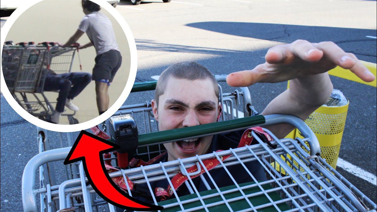 LOCKING OUR FRIENDS IN SHOPPING CARTS! (prank) YouTube