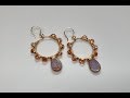 Wire Wrapped Czech Glass Hoop Earrings Tutorial