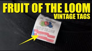 Date Vintage Fruit Of The Loom Tags 