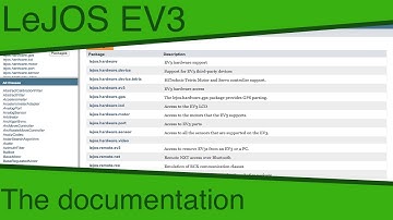 LeJOS EV3 Ep3 - The documentation