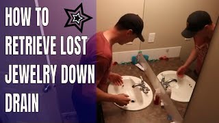 How To Retrieve Something Dropped Down A Sink Drain - Jewelry in drain