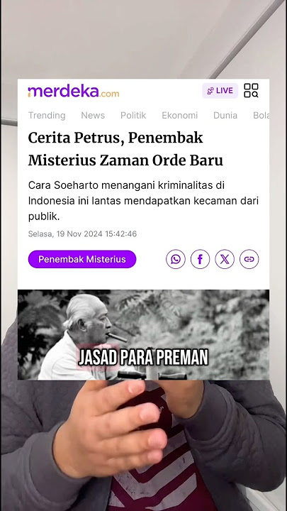 Zaman Orba itu emang apa-apa serba murah, termasuk nyawa. 😌😌😌