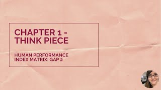 Human Performance Index Matrix - Gap 2 - Technical Communication