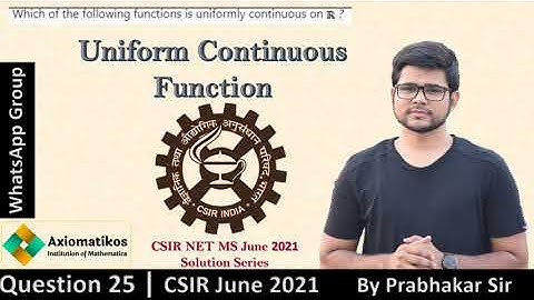 Question 25 | CSIR NET MS June 2021 | Part B | Real  Analysis |Mathematics | By Prabhakar Sir