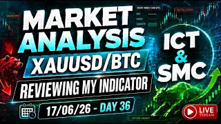 XAUUSD & BTC Live Analysis | ICT + SMC Trading Setup Review Day 36
