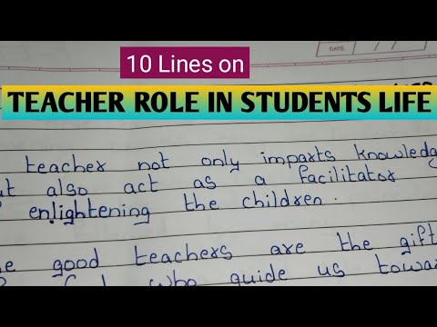 essay on the role of teacher in students life