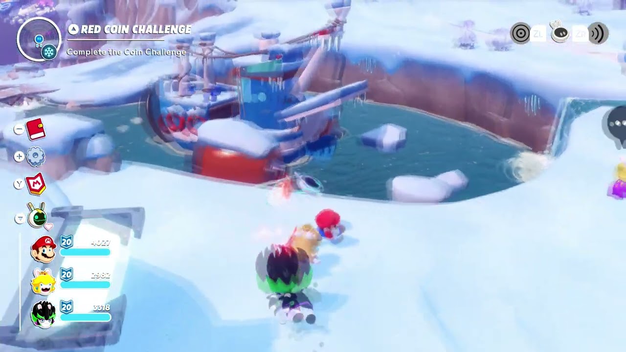 Mario + Rabbids Sparks of Hope - Pristine Peaks - Red Coin Challenge ( Side Quest )