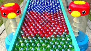Marble Run☆Colorful marbles and billiard balls