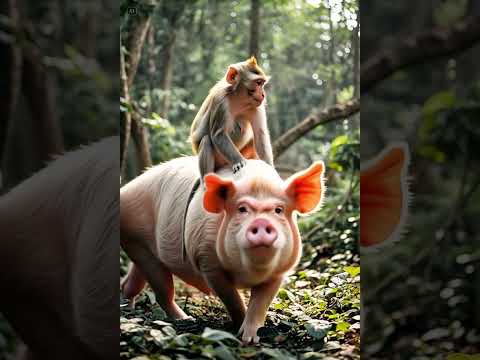 【動物好朋友】猴子騎小豬衝鋒！農場大冒險開始囉！🐷🙉 | #兒童 #動畫片   #農場 #豬 #猴子 #動物夥伴 #冒險故事 #可愛 #動物也瘋狂 #viral #trending #幽默 #喜劇