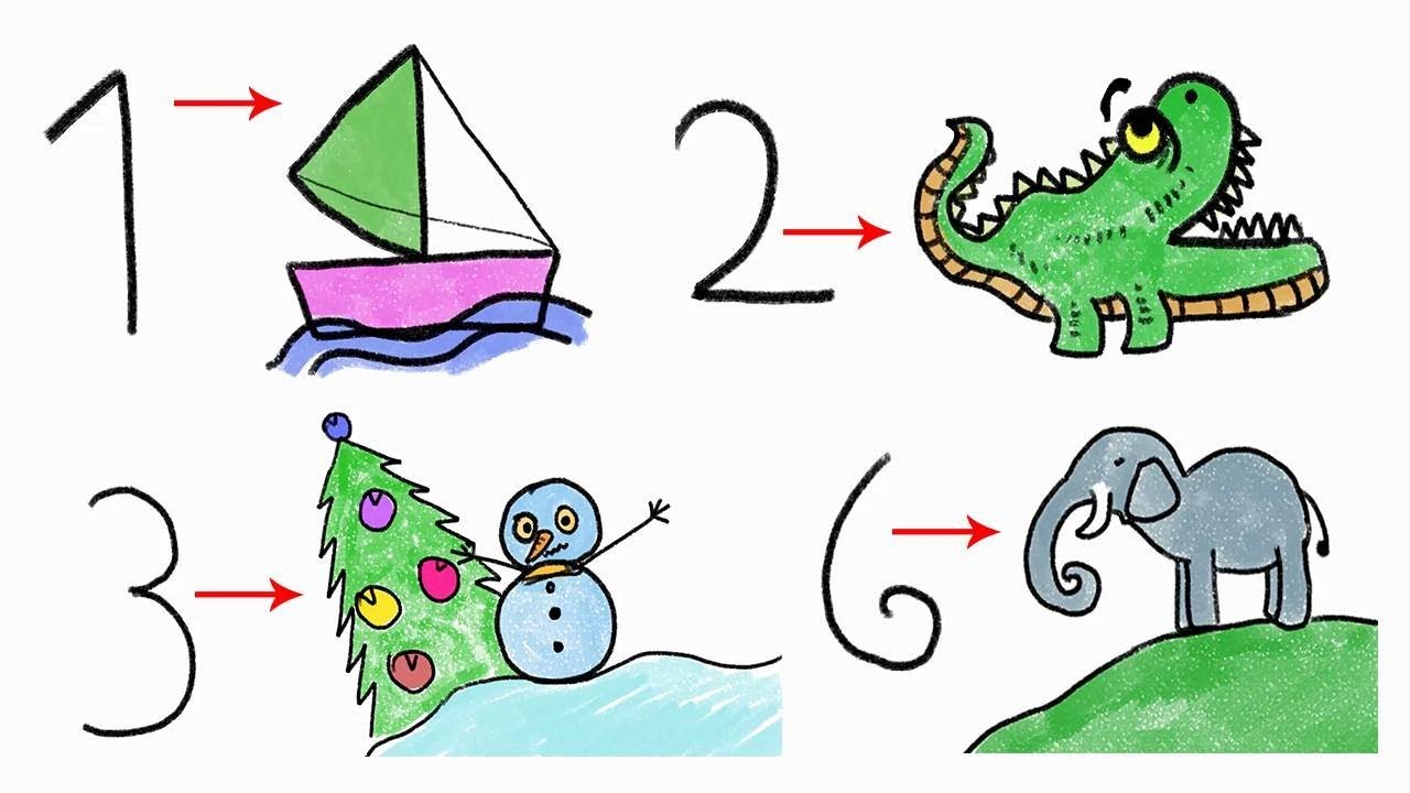 How To Draw Anything From Numbers Easy 10 Drawing From Numbers For Kids 0 9 Social Useful Stuff Handy Tips