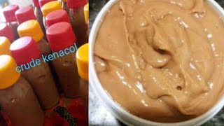 How to produce crude kenacol from scratch to clear stretch marks, green vain #skincare #crudekenacol