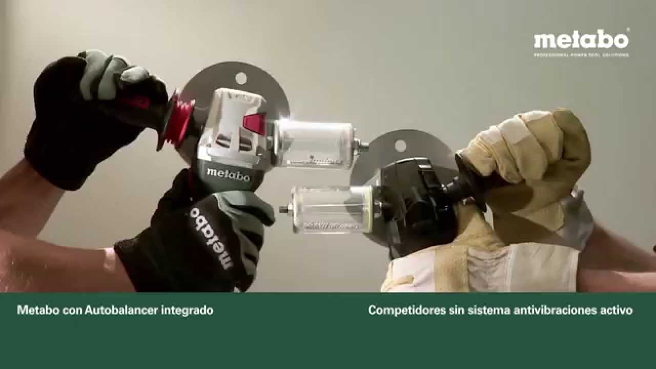 Autobalancer de Metabo integrado menos vibraciones (Spanish)