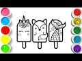 How to draw a Ice Cream Drawing and Coloring for kids Drawing and Coloring for kids Ice 