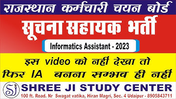 Informatics Assistant Vacancy 2023 | Previous Year MCQ Questions | Suchna Sahayak Computer Classes