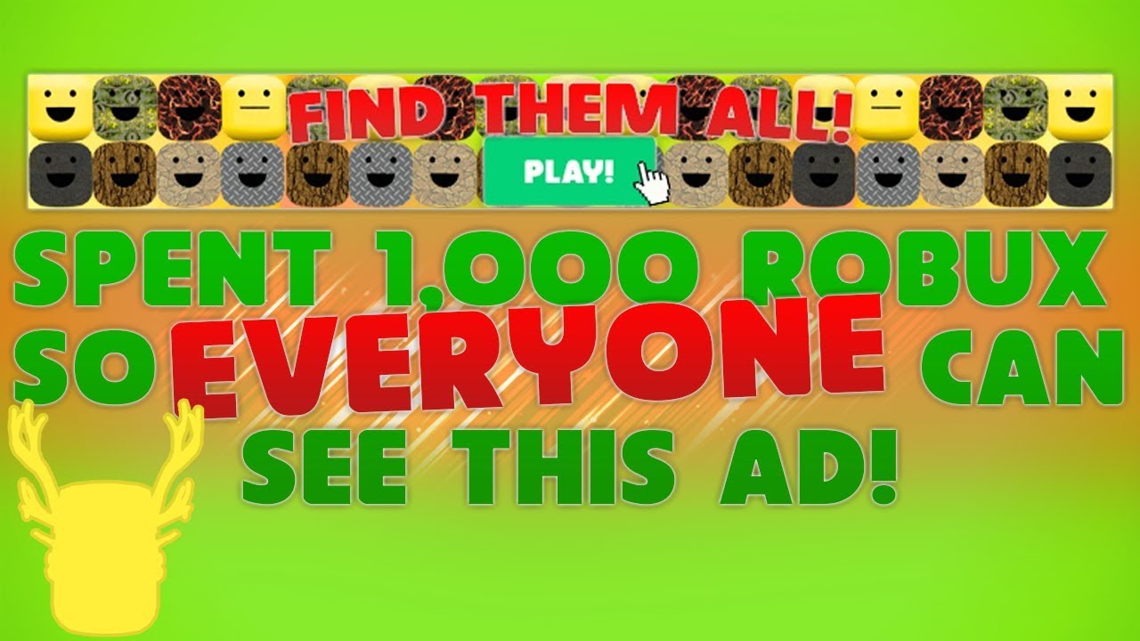 Advertising The Game On All Of Roblox Making Money R 0 To R