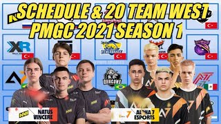 JADWAL PMGC 2021 SEASON 1 DAN DAFTAR TEAM PMGC 2021 SEASON 1 WEST