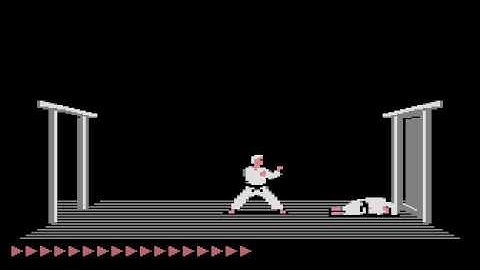 Atari 8-bit Karateka (Brøderbund Software) prototype - music glitch #2