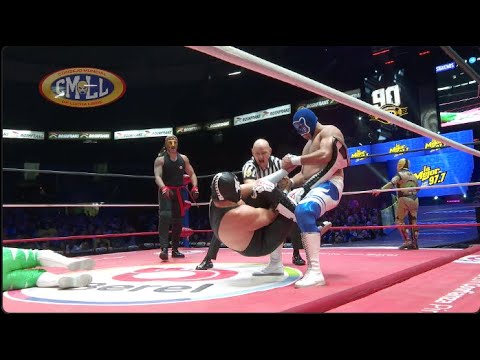 CMLL-FREE WRESTLING-FELINO-SAGRADO-R. BUCANERO VS H. DE BLUE PANTHER-H. DE OCTAGÓN-GUERRERO MAYA JR.