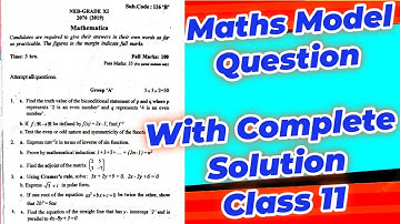 Class11 maths model question solution #nebboard