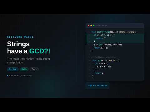 LeetCode 1071 – Greatest Common Divisor of Strings | Math Trick Explained | Go Solution