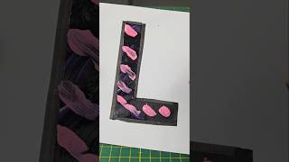 Letter L Painting with Makeup Brush