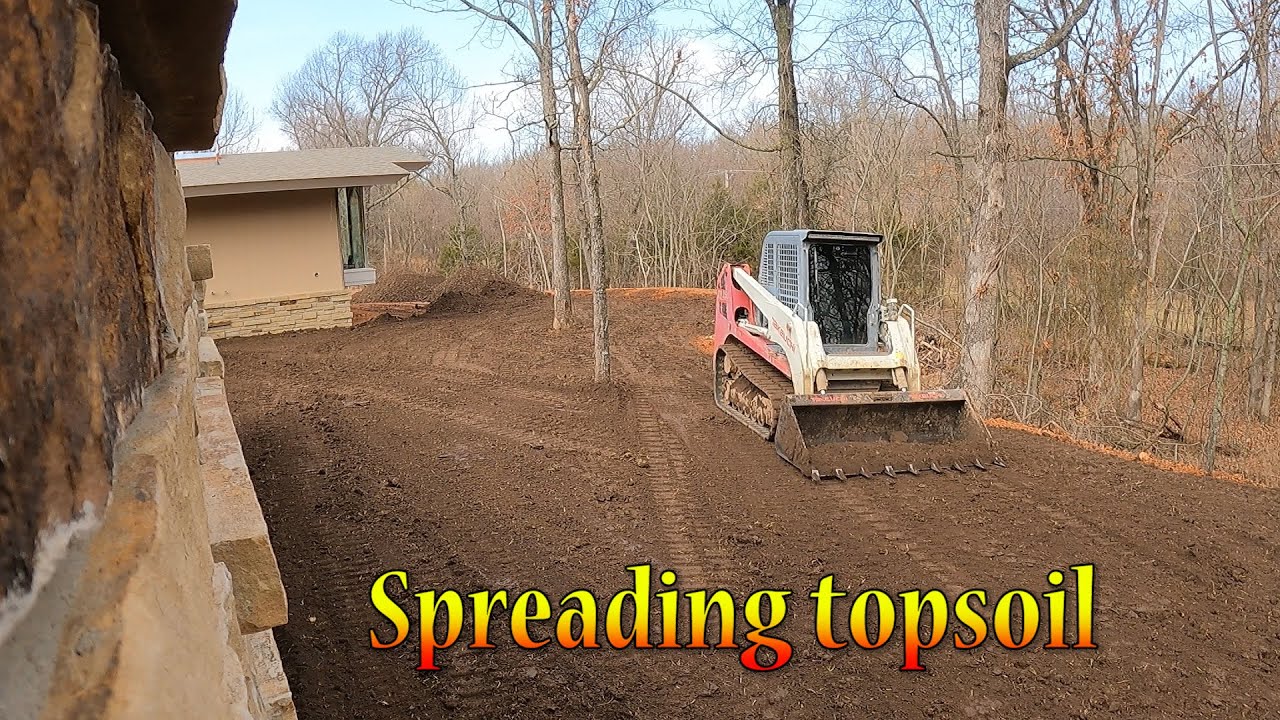 Finish Grading The Backyard At The Stone House - YouTube