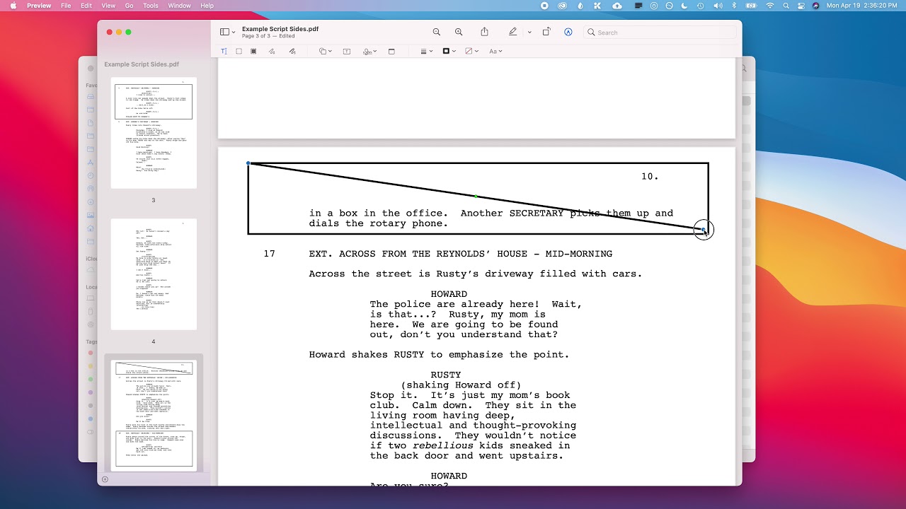 exporting movie magic screenwriter 4 file as pdf