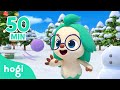 Snowball fight  more  colors songs for kids  christmas pinkfong  hogi