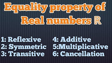 equality properties of real numbers | urdu/hindi