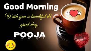 GOOD MORNING POOJA | MORNING STATUS POOJA | POOJA GOOD MORNING WISHES | MORNING POOJA