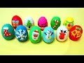Christmas play doh surprise eggs and toys for kids