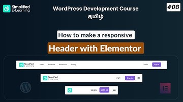 How to Create Responsive Header with Elementor  | WordPress Development Tutorial in Tamil | #08