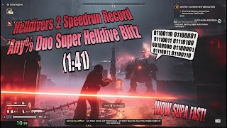 Helldivers 2 Speedrun Record | Duo Super Helldive (10) Automaton Blitz: Search & Destroy Any% (1:41)