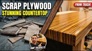 Transform Your Space: Turn Scrap Plywood into a Stunning Countertop! 🌟🔨