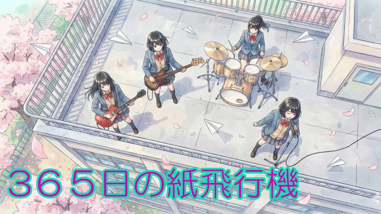 『365日の紙飛行機』バンドカバー